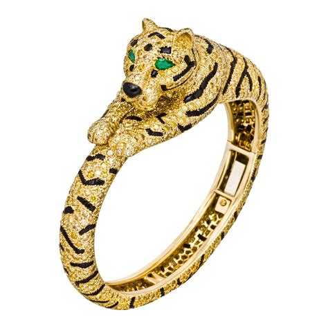 cartier gold bracelet with diamonds|cartier diamond tiger bracelet.